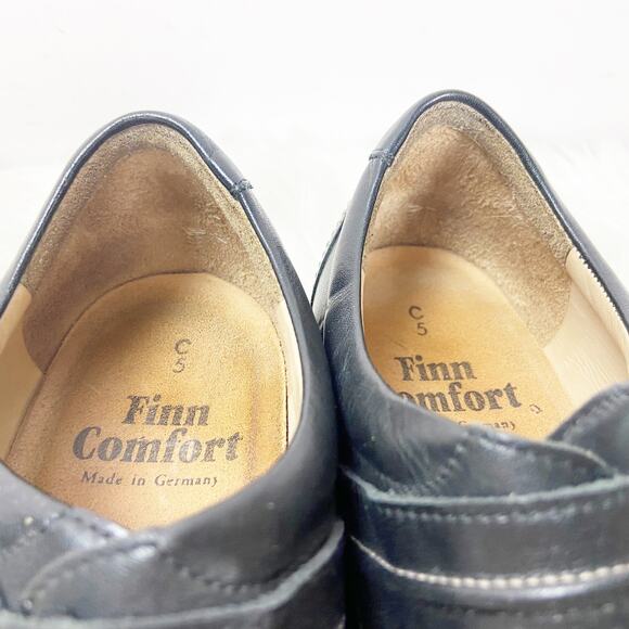 Finn Comfort 5 UK 7 US Womens Black Leather Monk Strap Comfort Shoes - Picture 7 of 8